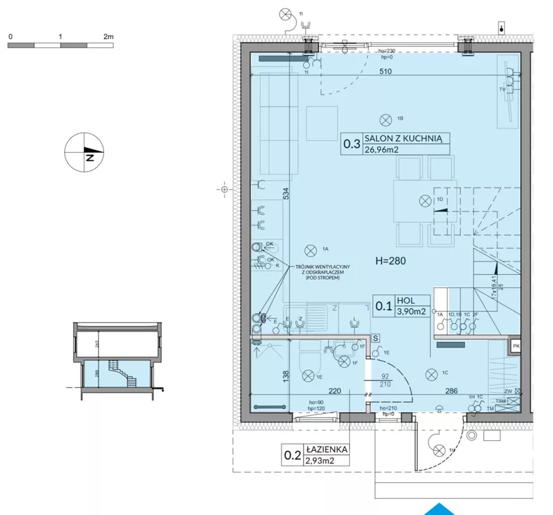 Dom 74,16 m², oferta nr 37, Boska Ksawerowska 2 - etap 3, Łódź, Górna, ul. Mały Skręt