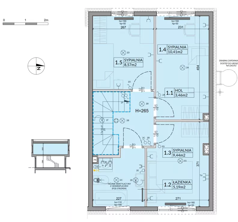 Dom 74,16 m², oferta nr 40, Boska Ksawerowska 2 - etap 3, Łódź, Górna, ul. Mały Skręt
