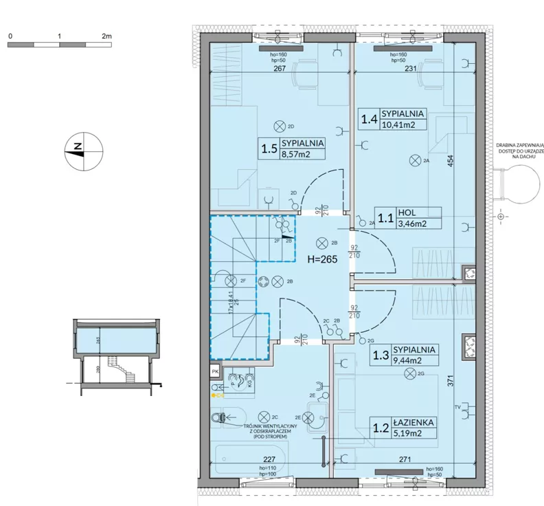 Dom 74,16 m², oferta nr 41, Boska Ksawerowska 2 - etap 3, Łódź, Górna, ul. Mały Skręt