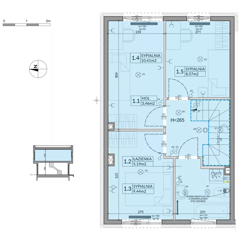Dom 74,16 m², oferta nr 44, Boska Ksawerowska 2 - etap 3, Łódź, Górna, ul. Mały Skręt