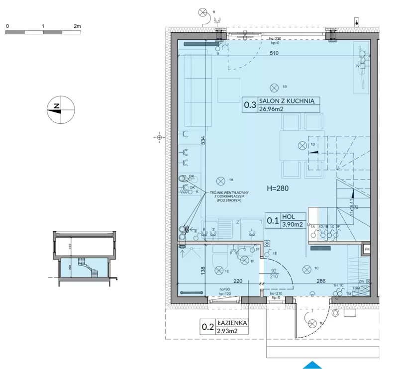 Dom 74,16 m², oferta nr 44, Boska Ksawerowska 2 - etap 3, Łódź, Górna, ul. Mały Skręt