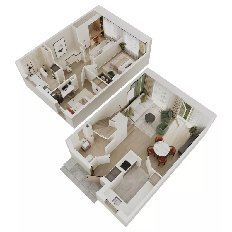 Dom 81,80 m², oferta nr 43B, Osiedle Fikus, Wólka Kosowska, ul. Nadrzeczna