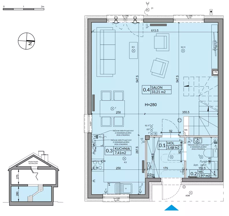 Dom 95,53 m², oferta nr 1A, Osiedle Pod Dębem, Boryszew, ul. Nadziei