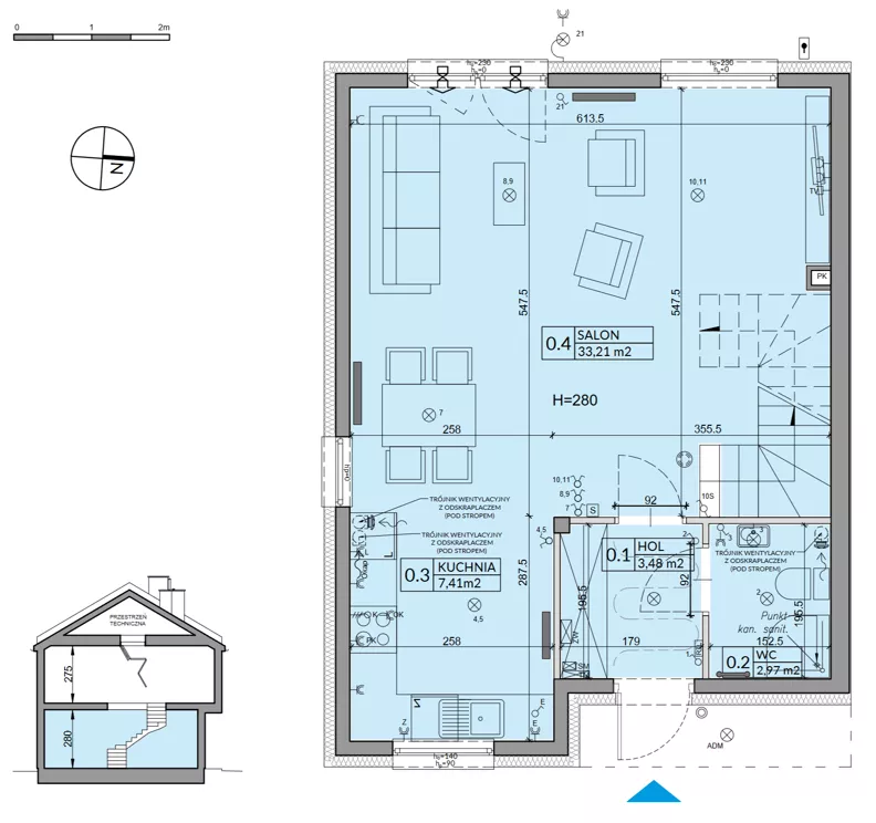 Dom 95,53 m², oferta nr 3A, Osiedle Pod Dębem, Boryszew, ul. Nadziei