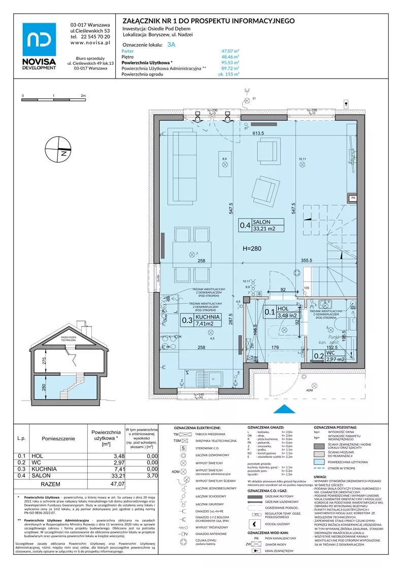 Dom 95,53 m², oferta nr 3A, Osiedle Pod Dębem, Boryszew, ul. Nadziei