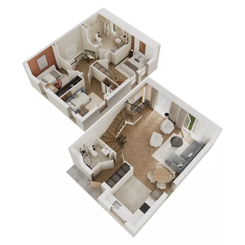 Dom 95,53 m², oferta nr 4B, Osiedle Pod Dębem, Boryszew, ul. Nadziei