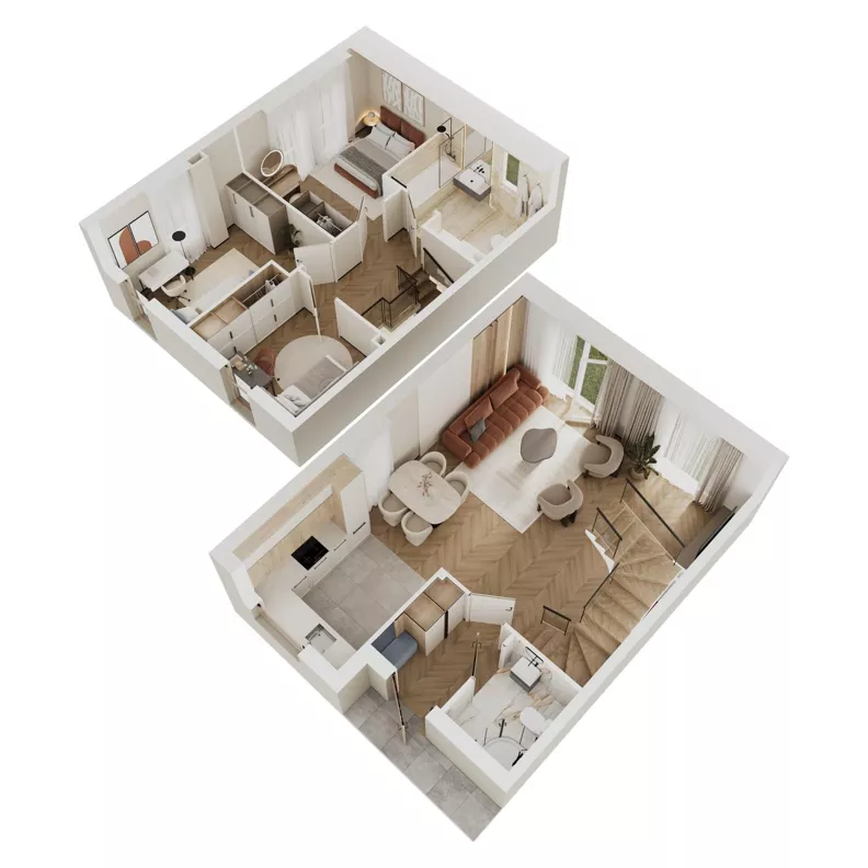 Dom 95,53 m², oferta nr 5A, Osiedle Pod Dębem, Boryszew, ul. Nadziei