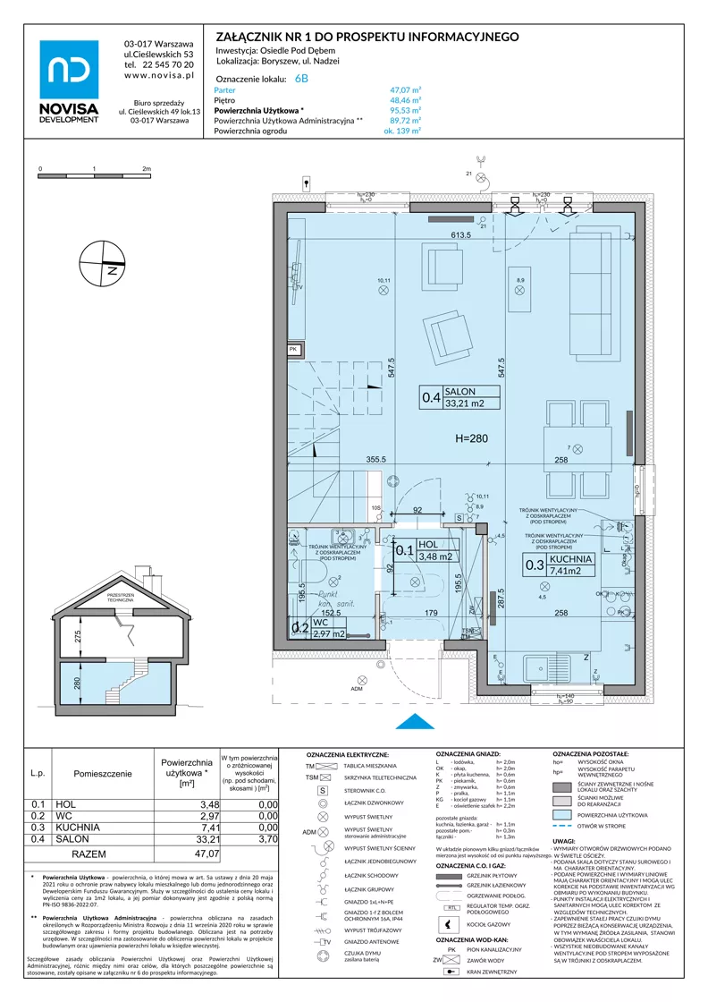 Dom 95,53 m², oferta nr 6B, Osiedle Pod Dębem, Boryszew, ul. Nadziei