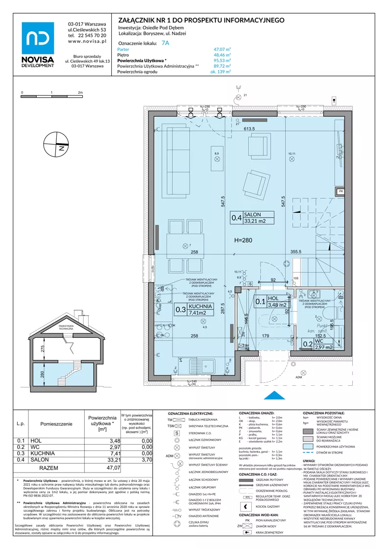Dom 95,53 m², oferta nr 7A, Osiedle Pod Dębem, Boryszew, ul. Nadziei