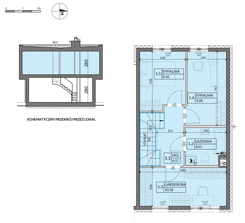 4 pokoje, mieszkanie 74,81 m², parter, oferta nr 12, Boska Pabianicka, Łódź, Górna, ul. Pabianicka 296