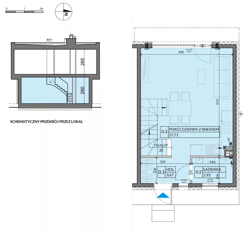 4 pokoje, mieszkanie 74,81 m², parter, oferta nr 12, Boska Pabianicka, Łódź, Górna, ul. Pabianicka 296