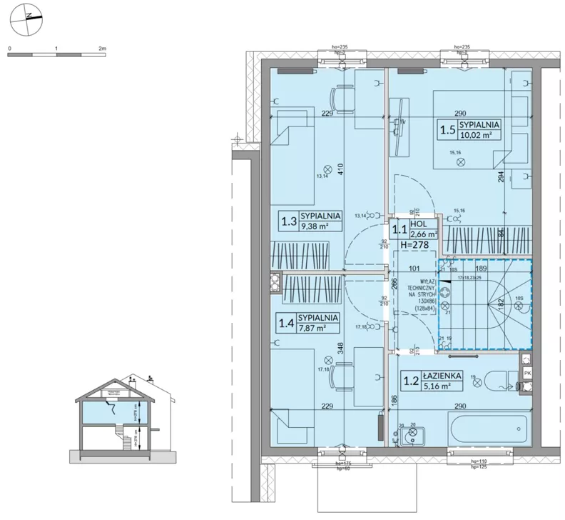 Dom 77,99 m², oferta nr 27A, Osiedle Słoneczne - etap 3, Sulejówek, ul. Szklarniowa
