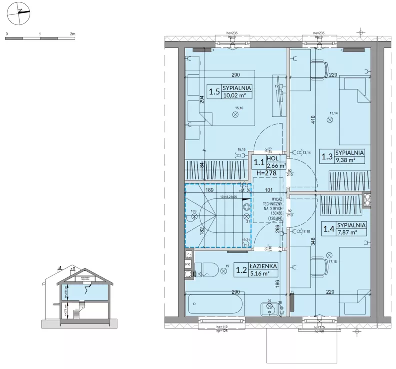 Dom 77,99 m², oferta nr 27B, Osiedle Słoneczne - etap 3, Sulejówek, ul. Szklarniowa