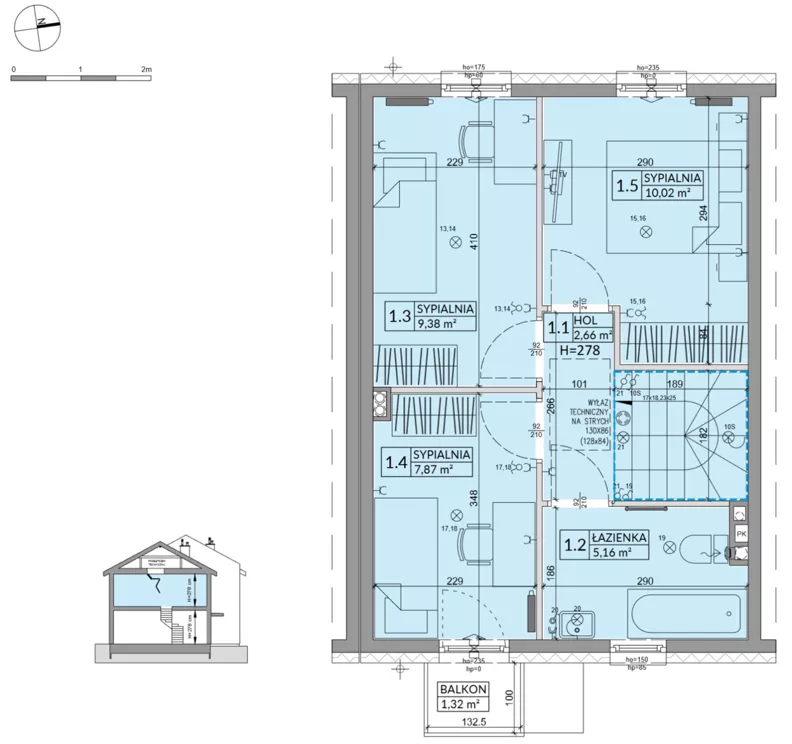 Dom 77,99 m², oferta nr 28A, Osiedle Słoneczne - etap 3, Sulejówek, ul. Szklarniowa