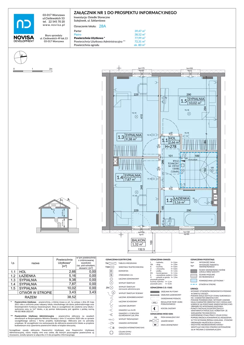 Dom 77,99 m², oferta nr 28A, Osiedle Słoneczne - etap 3, Sulejówek, ul. Szklarniowa
