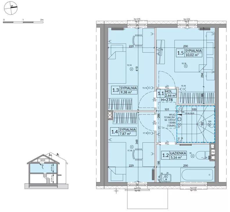 Dom 77,99 m², oferta nr 29A, Osiedle Słoneczne - etap 3, Sulejówek, ul. Szklarniowa