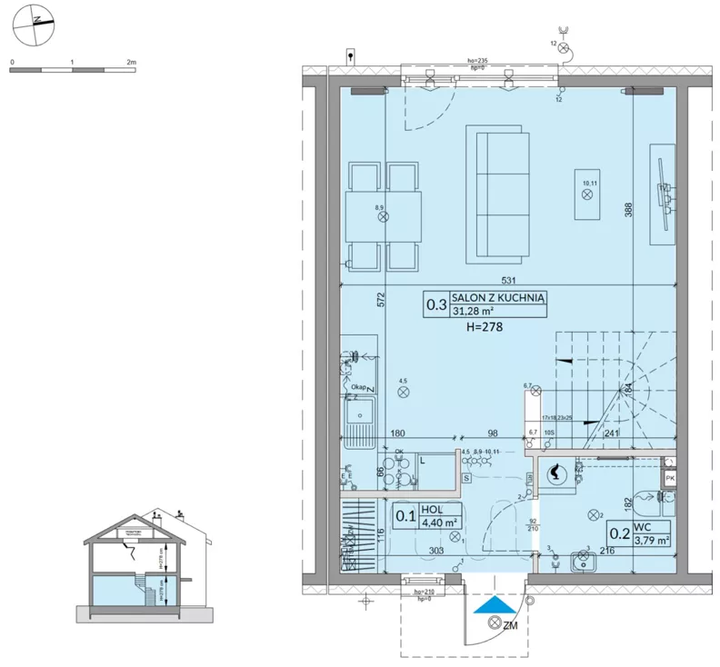 Dom 77,99 m², oferta nr 29A, Osiedle Słoneczne - etap 3, Sulejówek, ul. Szklarniowa