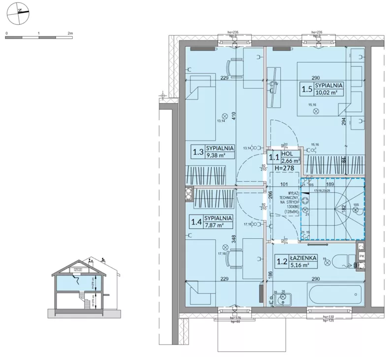 Dom 77,99 m², oferta nr 37A, Osiedle Słoneczne - etap 4, Sulejówek, ul. Szklarniowa