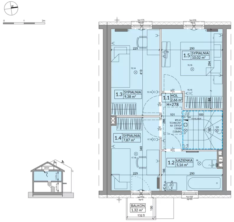 Dom 77,99 m², oferta nr 38A, Osiedle Słoneczne - etap 4, Sulejówek, ul. Szklarniowa