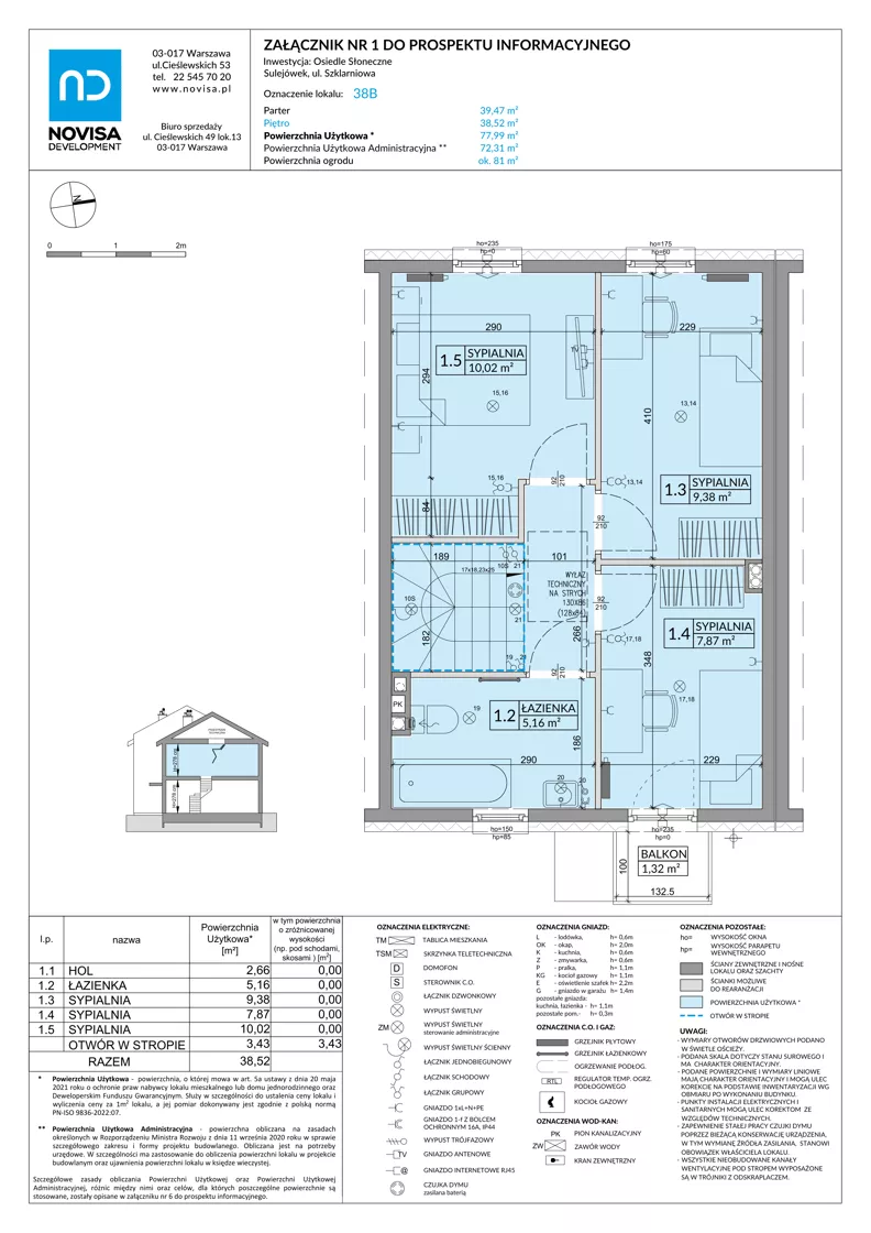 Dom 77,99 m², oferta nr 38B, Osiedle Słoneczne - etap 4, Sulejówek, ul. Szklarniowa