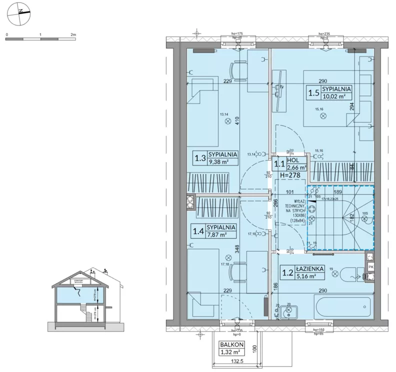 Dom 77,99 m², oferta nr 39A, Osiedle Słoneczne - etap 4, Sulejówek, ul. Szklarniowa