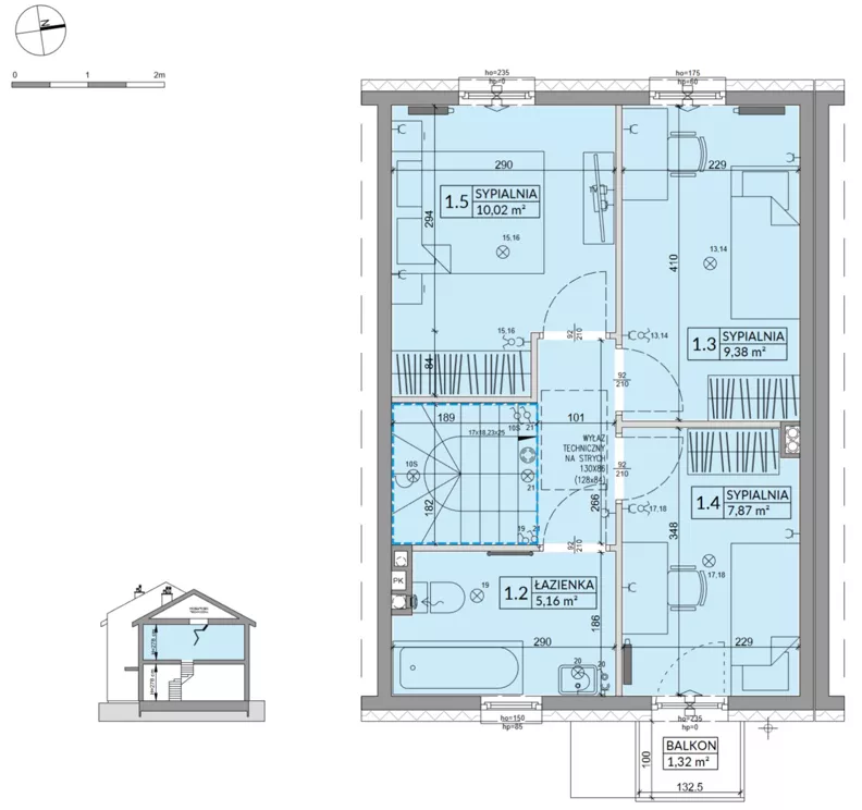 Dom 77,99 m², oferta nr 39B, Osiedle Słoneczne - etap 4, Sulejówek, ul. Szklarniowa