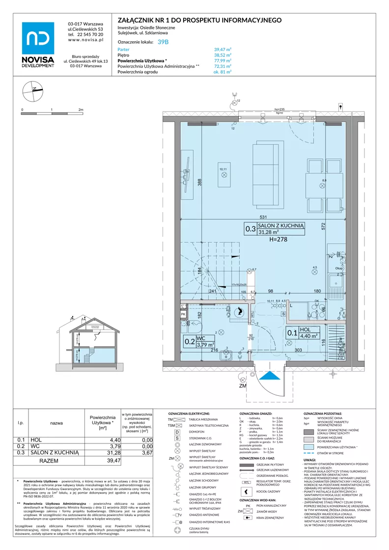 Dom 77,99 m², oferta nr 39B, Osiedle Słoneczne - etap 4, Sulejówek, ul. Szklarniowa
