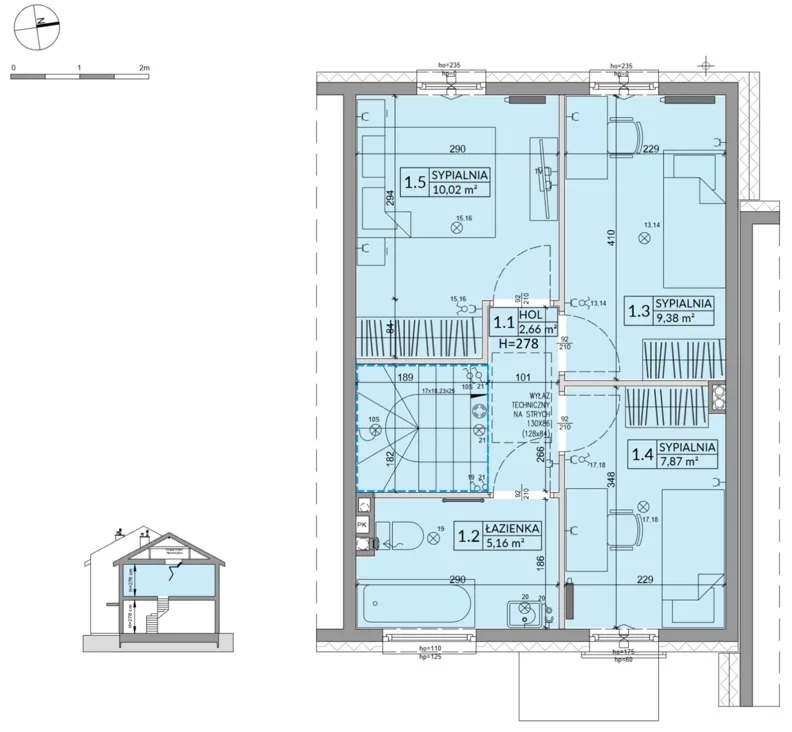 Dom 77,99 m², oferta nr 40B, Osiedle Słoneczne - etap 4, Sulejówek, ul. Szklarniowa