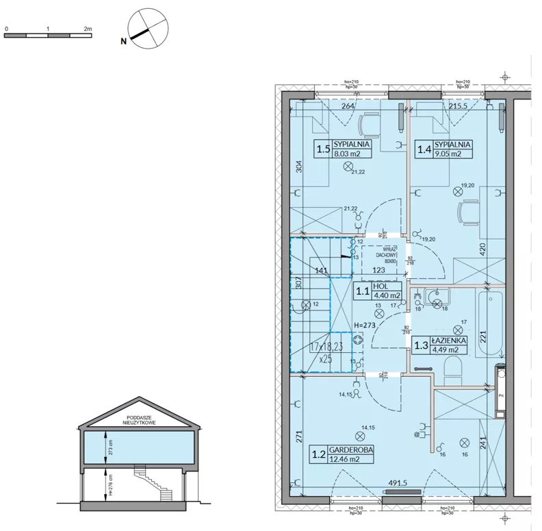 4 pokoje, mieszkanie 82,75 m², parter, oferta nr 53A, Domy na Witosa - etap 2A, Radzymin, ul. Wincentego Witosa