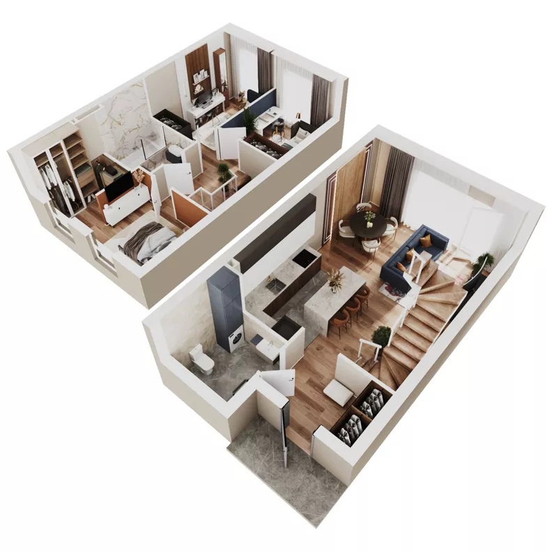 4 pokoje, mieszkanie 82,75 m², parter, oferta nr 54A, Domy na Witosa - etap 2A, Radzymin, ul. Wincentego Witosa