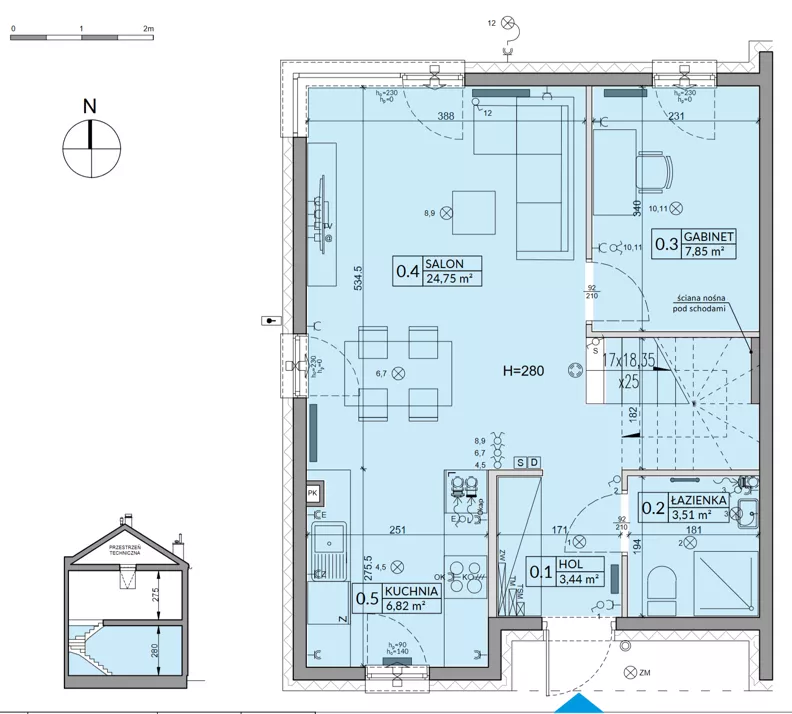 Dom 94,50 m², oferta nr 168A, Arkady Walendów, Walendów, ul. Brzozowa