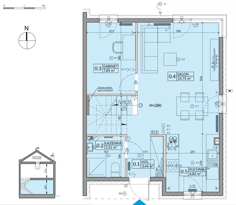 Dom 94,50 m², oferta nr 174B, Arkady Walendów etap 4-5, Walendów, ul. Brzozowa