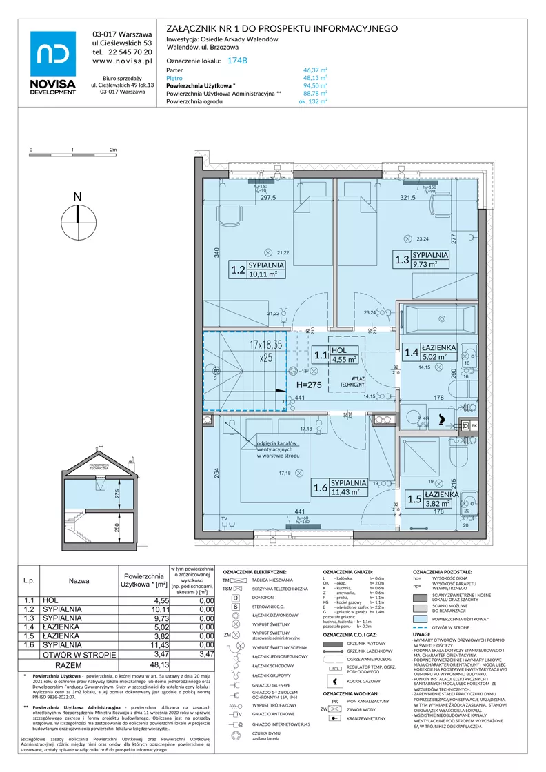 Dom 94,50 m², oferta nr 174B, Arkady Walendów etap 4-5, Walendów, ul. Brzozowa
