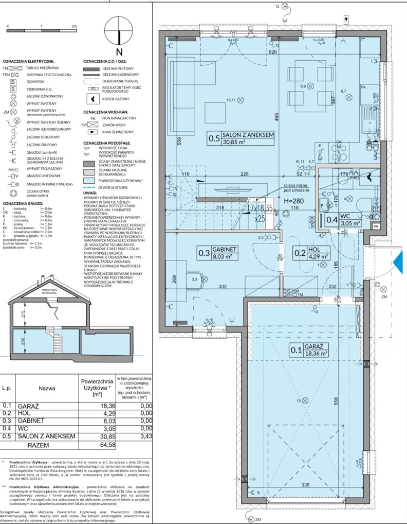 Dom 114,25 m², oferta nr 180B, Arkady Walendów etap 4-5, Walendów, ul. Brzozowa