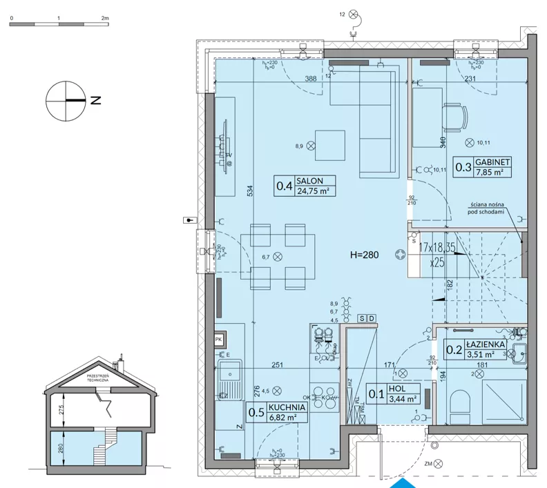 Dom 94,50 m², oferta nr 165A, Arkady Walendów, Walendów, ul. Brzozowa