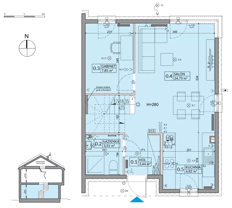 Dom 94,50 m², oferta nr 182B, Arkady Walendów, Walendów, ul. Brzozowa
