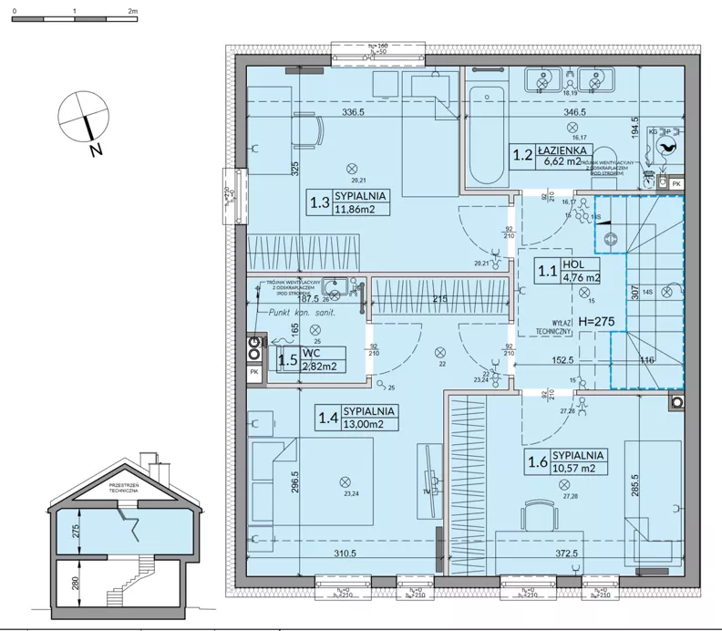 Dom 103,33 m², oferta nr 49B, Nova Magdalenka 7, Słomin, ul. Janczewicka