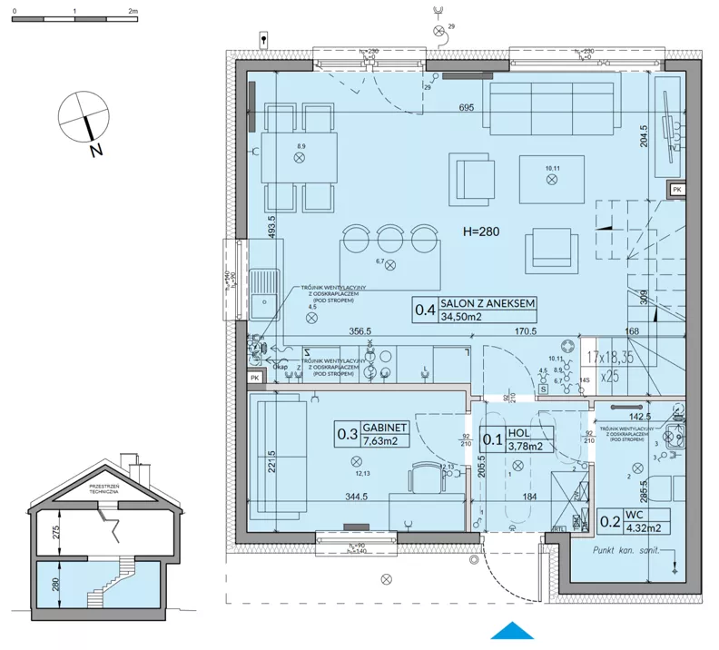 Dom 103,33 m², oferta nr 49B, Nova Magdalenka 7, Słomin, ul. Janczewicka