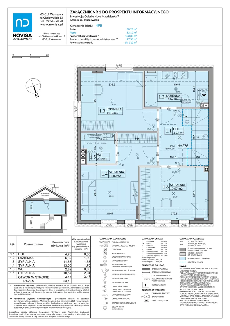 Dom 103,33 m², oferta nr 49B, Nova Magdalenka 7, Słomin, ul. Janczewicka