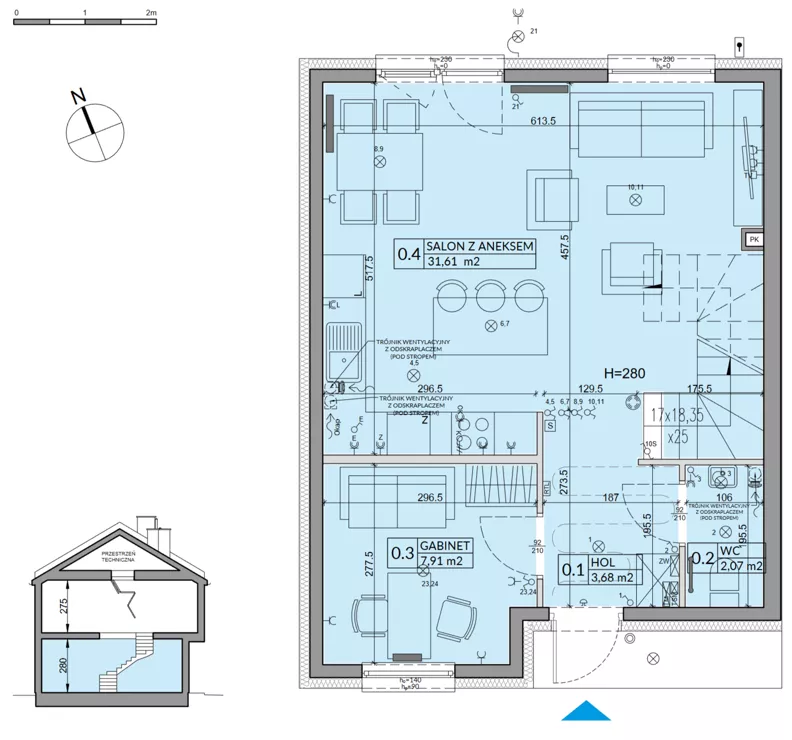Dom 92,39 m², oferta nr 52B, Nova Magdalenka 7, Słomin, ul. Janczewicka