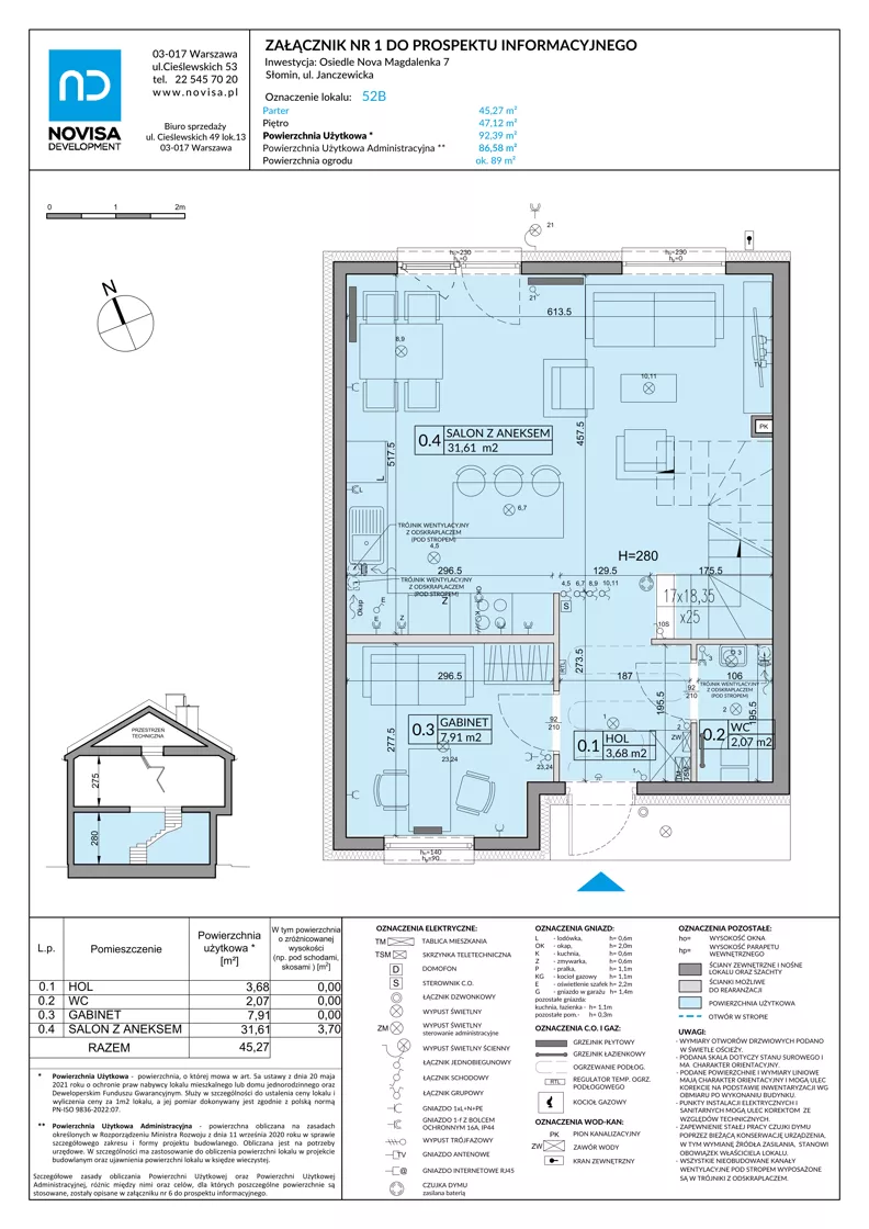 Dom 92,39 m², oferta nr 52B, Nova Magdalenka 7, Słomin, ul. Janczewicka