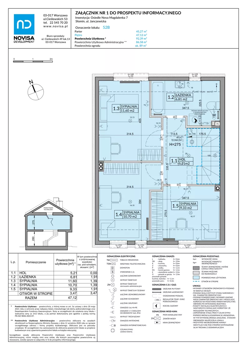 Dom 92,39 m², oferta nr 52B, Nova Magdalenka 7, Słomin, ul. Janczewicka