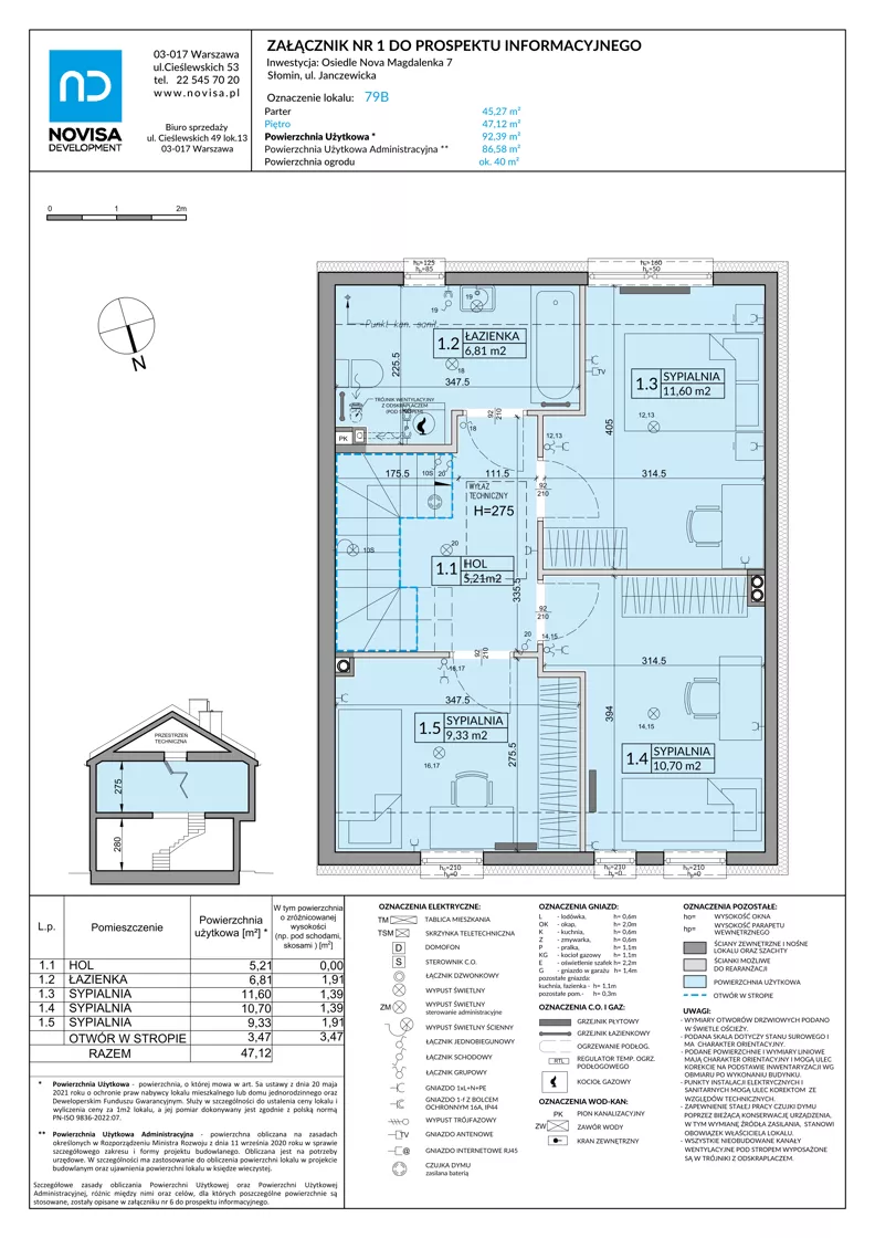 Dom 92,39 m², oferta nr 79B, Nova Magdalenka 7, Słomin, ul. Janczewicka