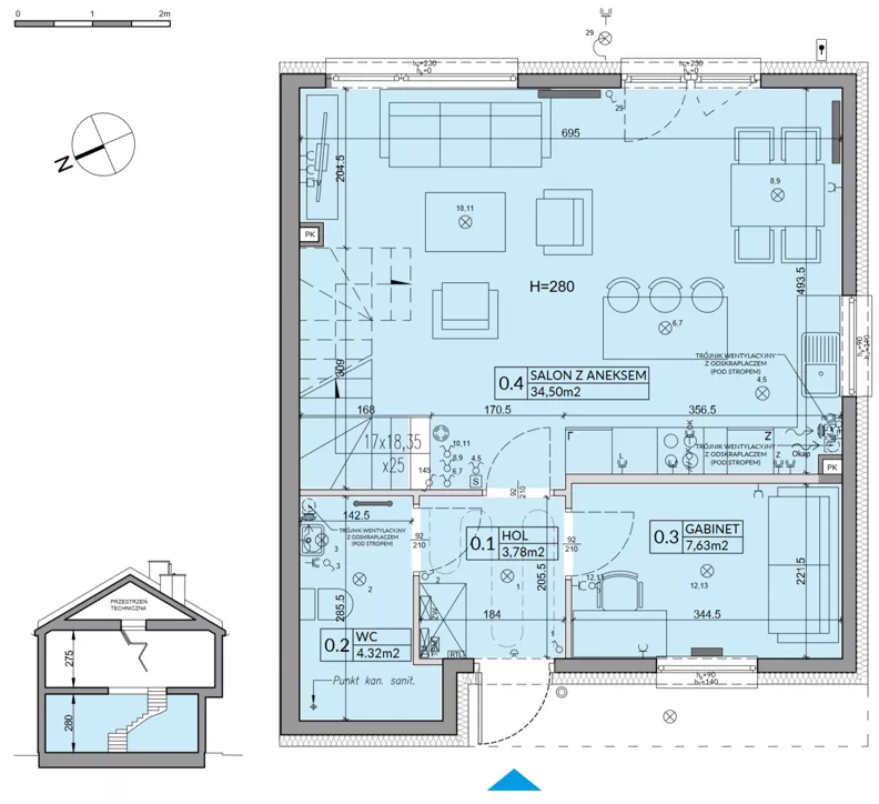 Dom 103,33 m², oferta nr 80A, Nova Magdalenka 7, Słomin, ul. Janczewicka