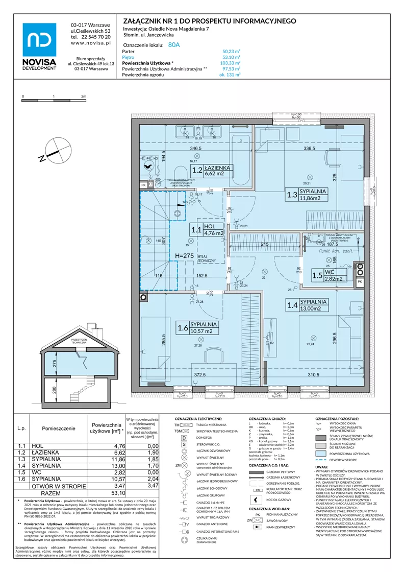 Dom 103,33 m², oferta nr 80A, Nova Magdalenka 7, Słomin, ul. Janczewicka