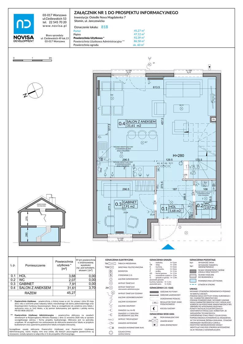 Dom 92,39 m², oferta nr 81B, Nova Magdalenka 7, Słomin, ul. Janczewicka