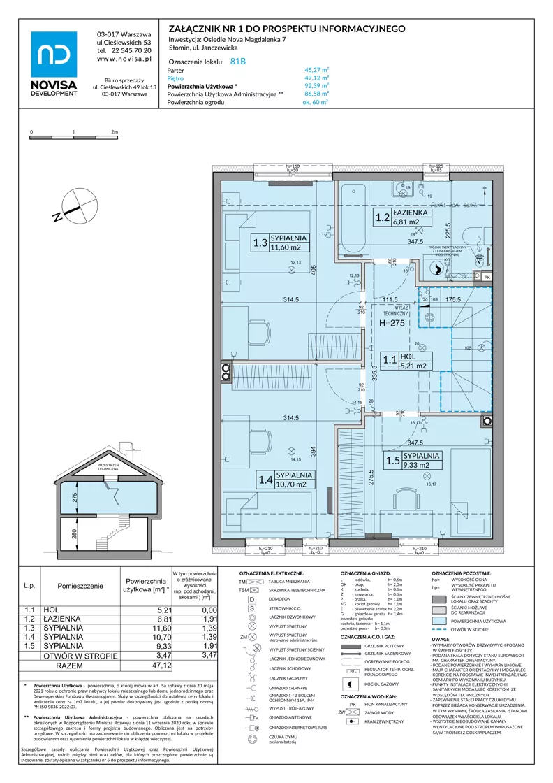 Dom 92,39 m², oferta nr 81B, Nova Magdalenka 7, Słomin, ul. Janczewicka