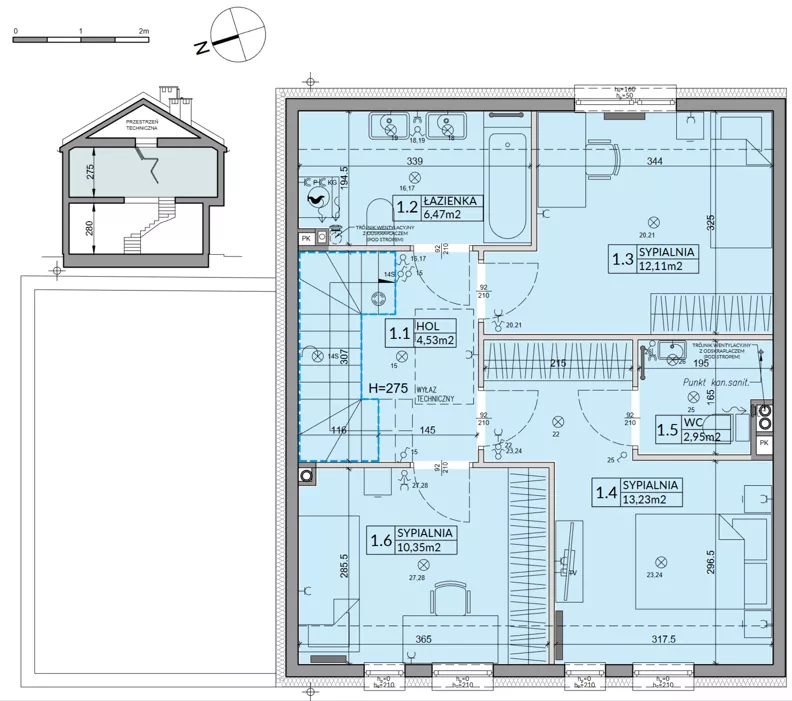 Dom 123,15 m², oferta nr 88B, Nova Magdalenka 7, Słomin, ul. Janczewicka