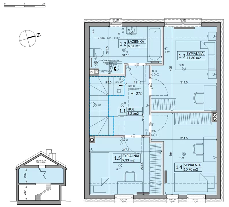Dom 92,39 m², oferta nr 89A, Nova Magdalenka 7, Słomin, ul. Janczewicka