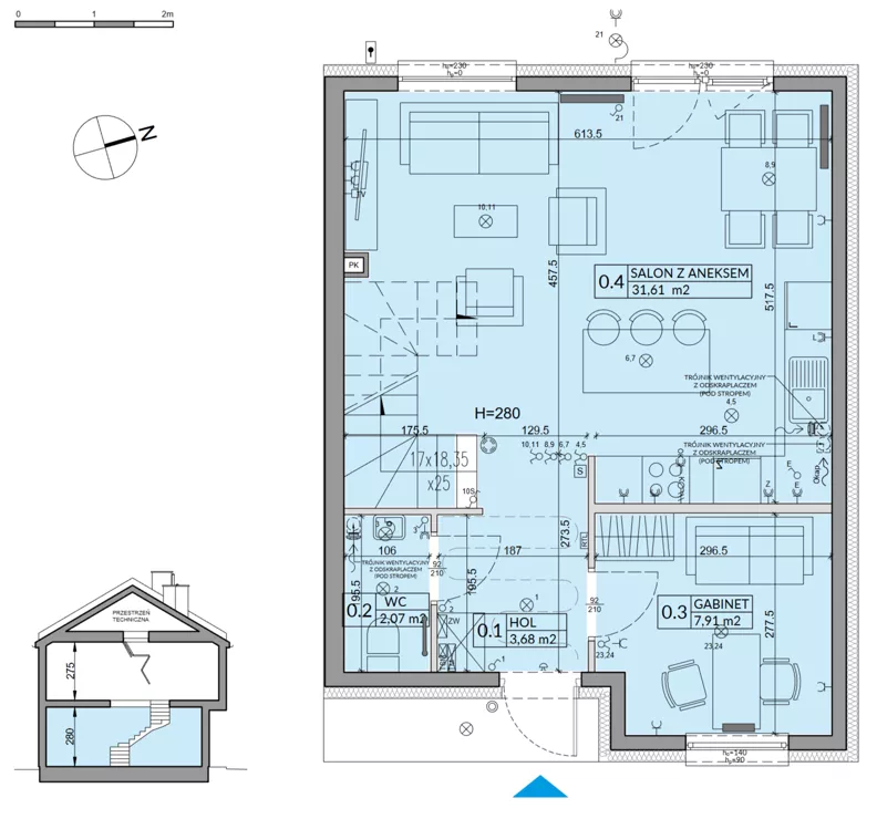 Dom 92,39 m², oferta nr 89A, Nova Magdalenka 7, Słomin, ul. Janczewicka
